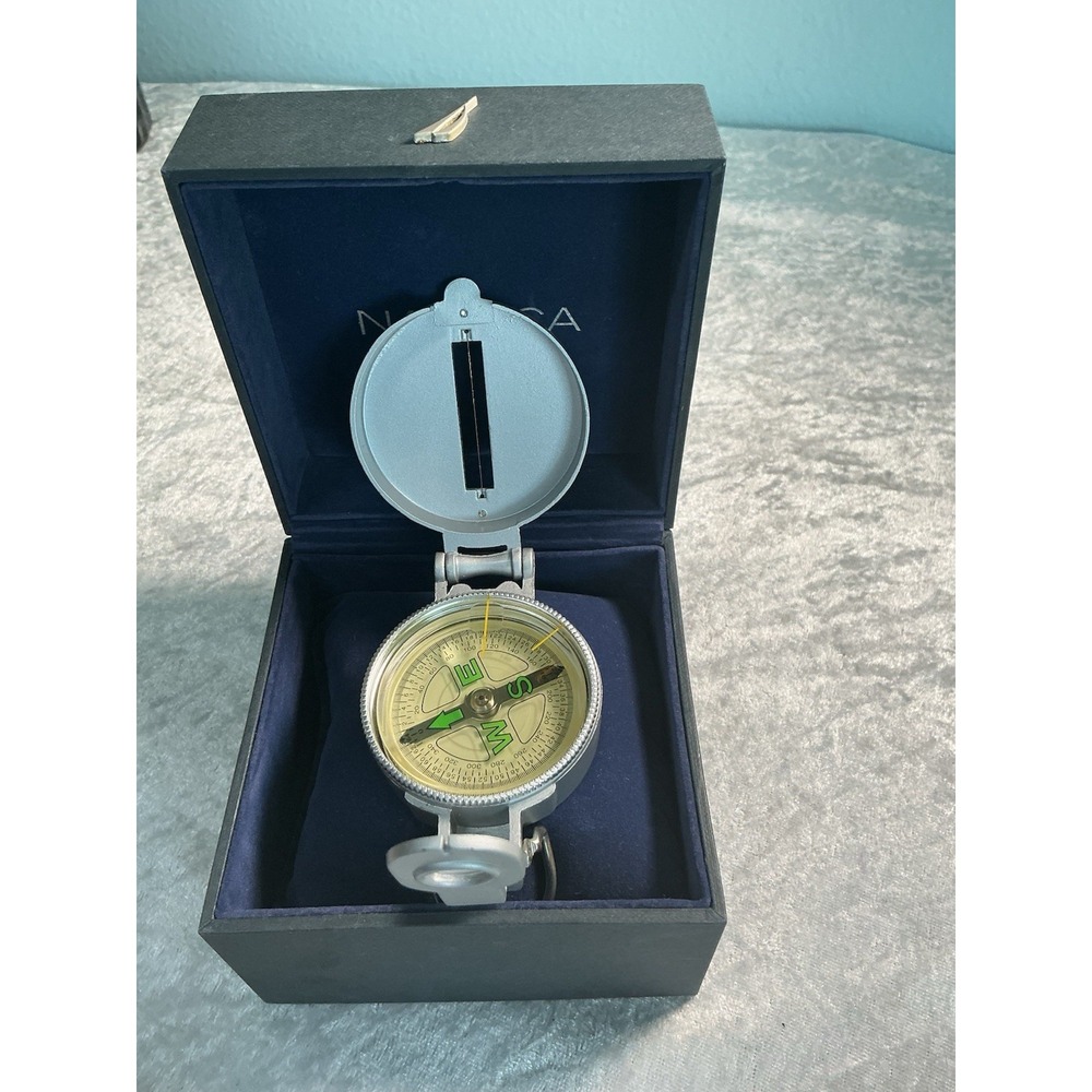 VTG Nautica Sighting Compass w Original Box Compass Camping Hiking Navigation